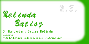 melinda batisz business card